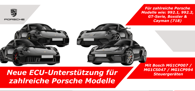 Programmierung neuer Porsche Bosch Steuergeräte ab sofort verfügbar