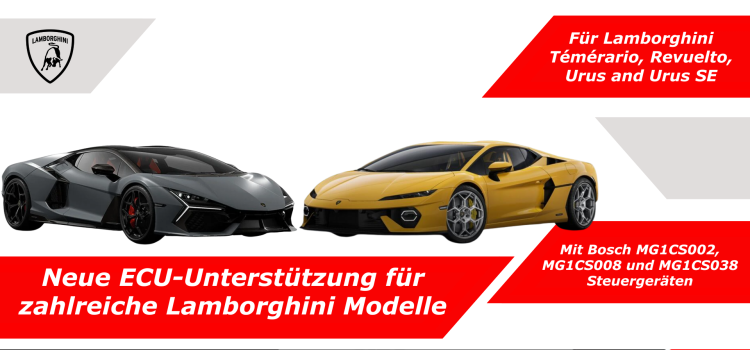 Programmierung aktueller Lamborghini Modelle ab sofort verfügbar