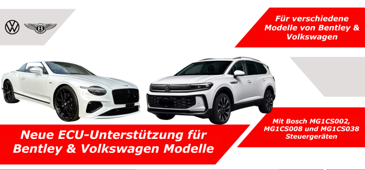 Programmierung aktueller Bentley & Volkswagen Modelle ab sofort verfügbar