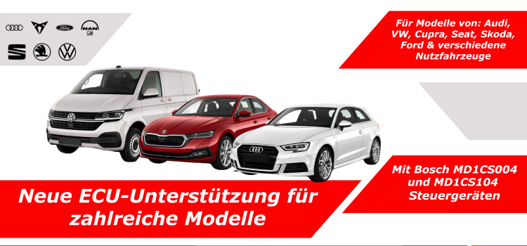 Programmierung der Bosch MD1CS004 & MD1CS104 Steuergeräte ab sofort verfügbar